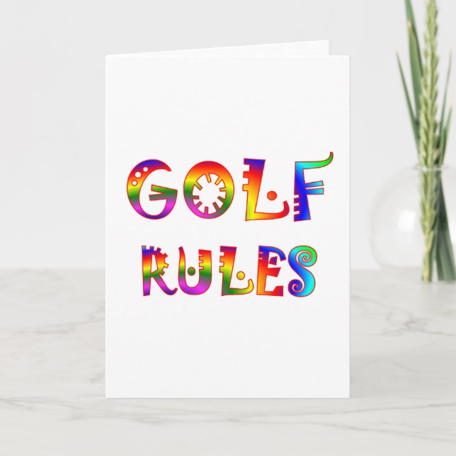 Golf Rules Card (Front)