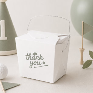 Golf Sage Green 1st Birthday Thank You Favour Box