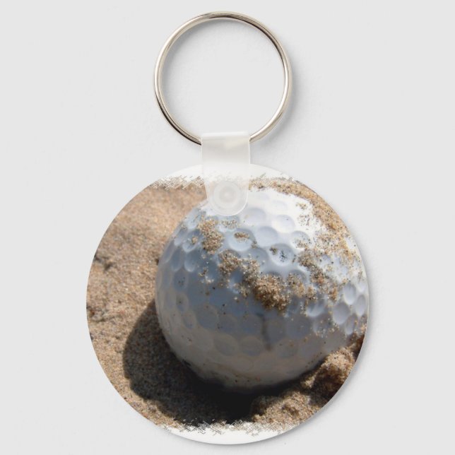 Golf Sand Pit Design Keychain (Front)