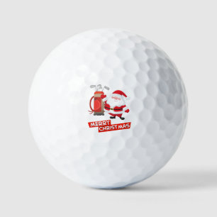  Golf Santa Claus golfer Merry Christmas   Balls
