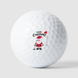  Golf Santa Claus golfer Merry Christmas  Balls