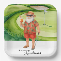 Golf  Santa Claus golfing Christmas Themed 