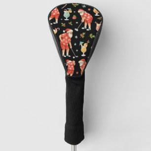 Golf Santa Claus golfing Summer Hawaiian themed Head Cover