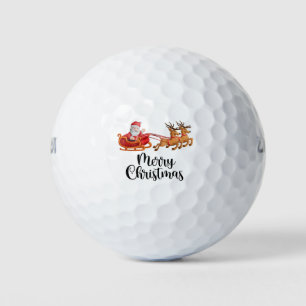 Golf Santa Claus Merry Christmas gift for golfer Golf Balls