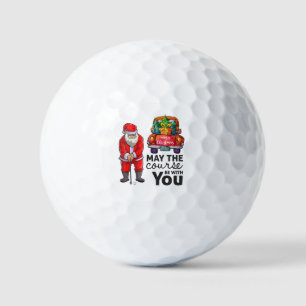 Golf Santa May the course be with you Christmas Balls