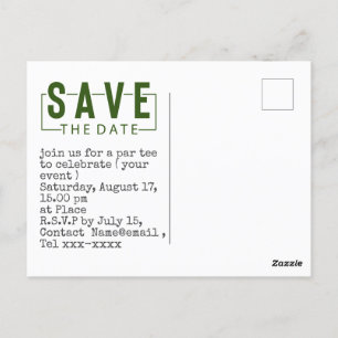 Golf save the date  golf ball putting hole in one postcard