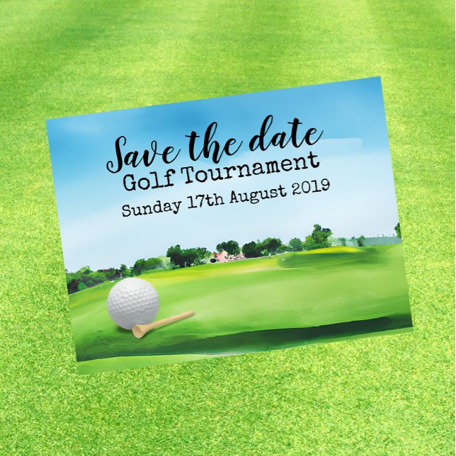 Golf Save the date Golf Tournament  Announcement Postcard (Creator Uploaded)