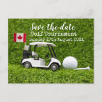 Golf Save the date Golf Tournament Canada Flag 