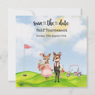 Golf Save the date Golf Tournament golfer Wedding