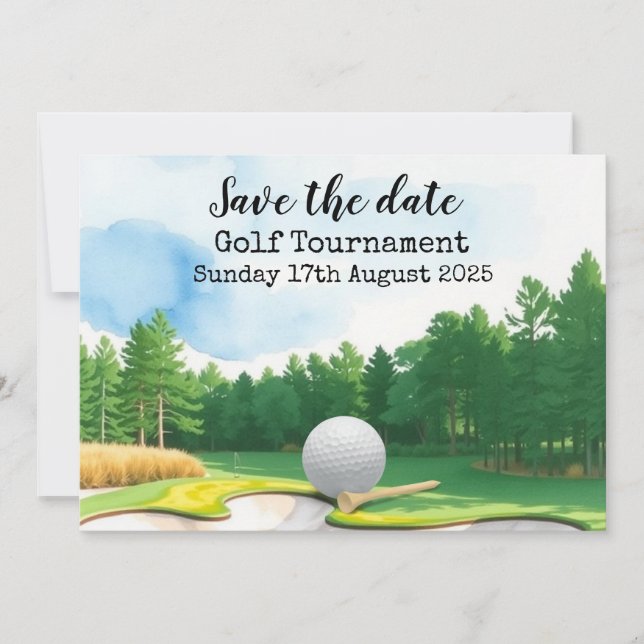 Golf Save the date Golf Tournament  Invitation (Front)