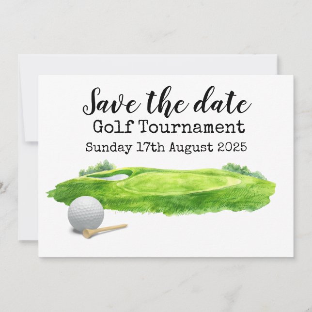 Golf Save the date Golf Tournament  Invitation (Front)