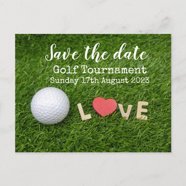 Golf Save the date Golf Tournament  PAR for Pair  Announcement Postcard (Front)