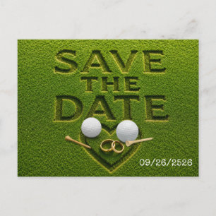 Golf Save the date Golf wedding Announcement Postcard