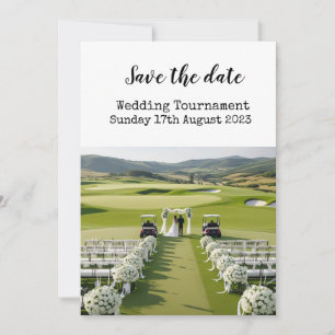 Golf Save the date Golf Wedding Invitation