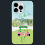Golf Scene Monogram Name Case-Mate iPhone 14 Pro Max Case<br><div class="desc">A touch of golf humour for the lady - friend in your life, who'll have fun with this one -- a golf cart for the golf lover who likes to play with style -- or just loves to play -- personalised with first name and monogram -- Golf Gal stylish and...</div>