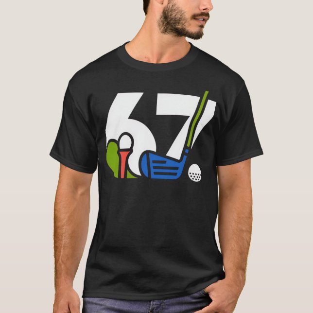 Golf Score 67 Graphic  T-Shirt (Front)
