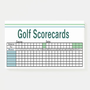 Golf Scorecards Post-it Notes