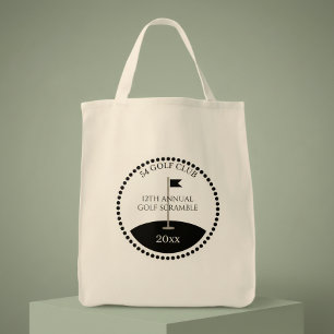 Golf Scramble Club Name Tote Bag