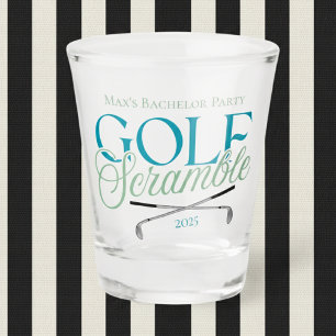 Golf Scramble Modern Simple Golf Bachelor Party Shot Glass