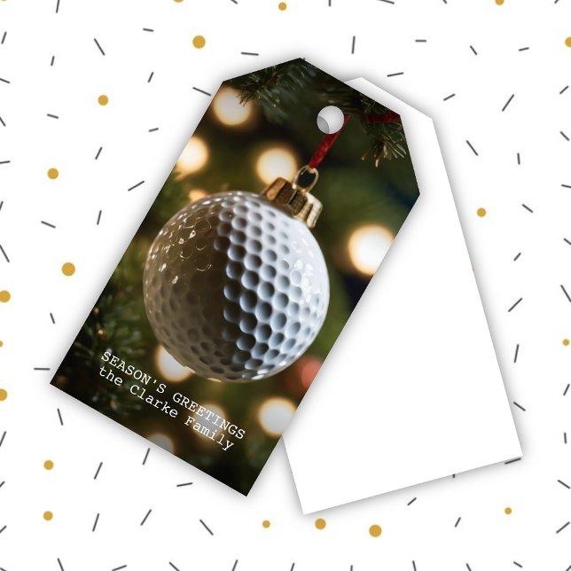 Golf Season's Greetings Christmas Gift Tags (Creator Uploaded)