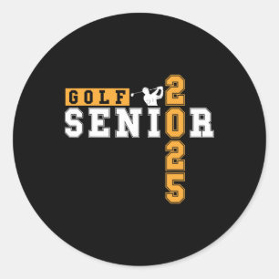 Golf Senior Night Golf Senior 2025 Graduation 15 Classic Round Sticker