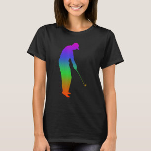 Golf Shadows In Rainbow Colour T-Shirt