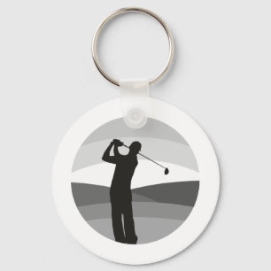 Golf Silhouette Key Ring