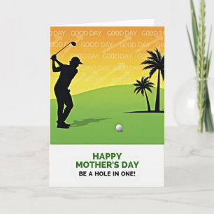 Golf Silhouette Mothers Day Card
