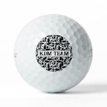Golf Silhouette Pattern Classic Black & White 