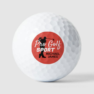 Golf Silhouette, Pro Golf Sport, Personalized Golf Balls