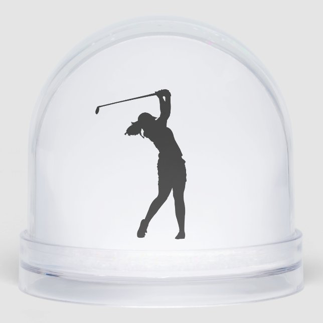 Golf Silhouette Snow Globe Unique Christmas Gift (Front)