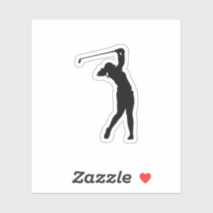 Golf Silhouette Sticker for Laptop or Car