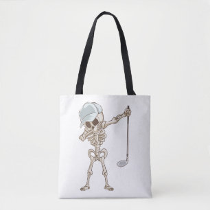 Golf Skeleton Tote Bag