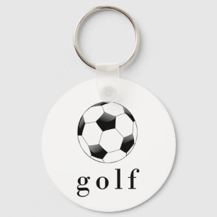 Golf Soccer Ball Funny Sports T-Shirt Key Ring