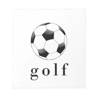 Golf Soccer Ball Funny Sports T-Shirt Notepad