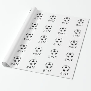 Golf Soccer Ball Funny Sports T-Shirt Wrapping Paper