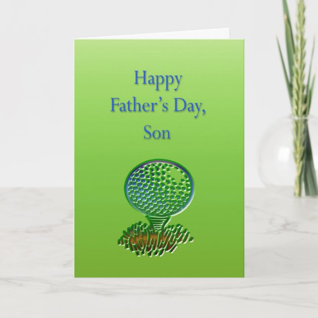 Golf Son Father's Day Card (Front)