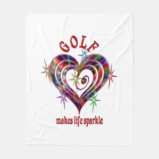 Golf Sparkles Fleece Blanket (Front)
