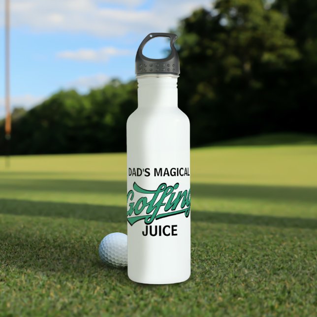 Golf Sports Funny Golfer Dad Magical Golfing Juice 710 Ml Water Bottle (A useful gift for your golfing dad. He'll get a hole in one for sure with this magical golfing juice)