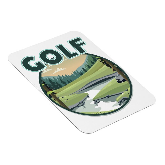 Golf Sports logo Magnet (Right Side)