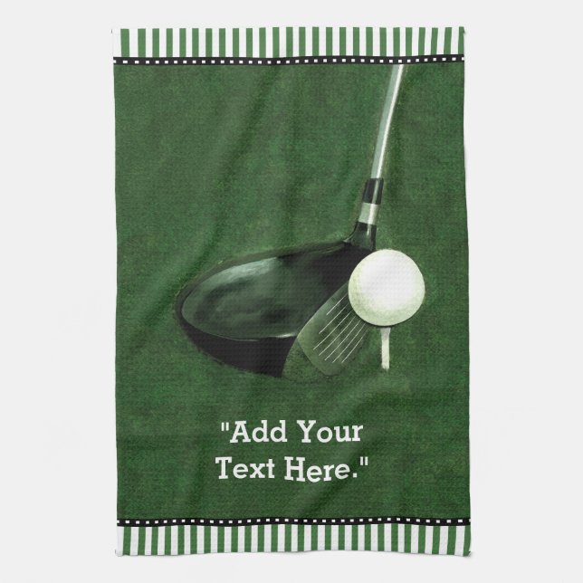 golf sports tea towel (Vertical)