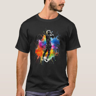 Golf Sportsman Costume with colourful spatter T-Shirt