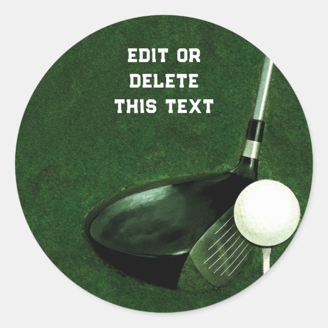 Golf Square Sticker (Front)