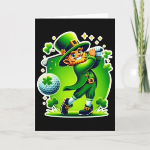 Golf St Patricks Day Golf Irish Golfing 1 Card