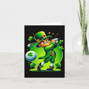 Golf St Patricks Day Golf Irish Golfing  Card