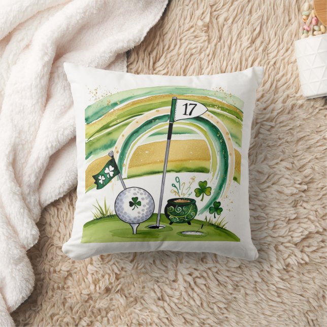 Golf St. Patrick's Day  Golf themed for Golfer  Cushion (Blanket)