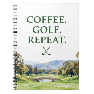 Golf Stationery Collection Premium Watercolor Notebook