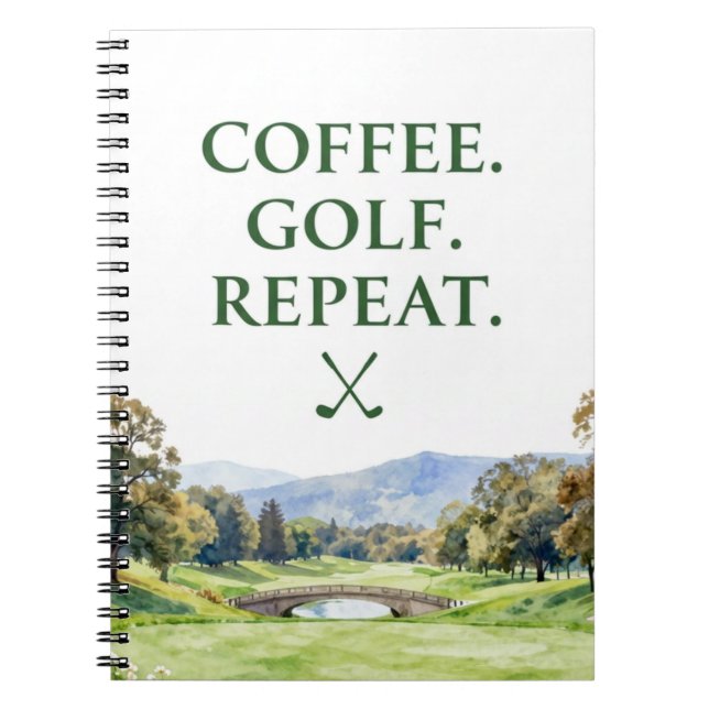Golf Stationery Collection | Premium Watercolor  Notebook (Front)