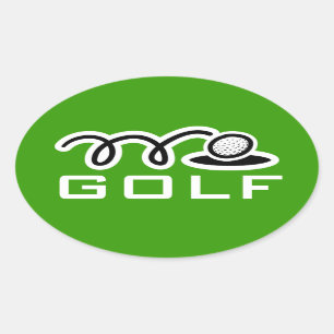 Golf stickers customisable text and background