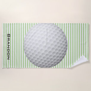Golf Stripes Design Beach Towel